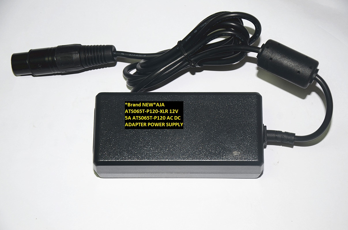 *Brand NEW*12V 5A AC DC ADAPTER AJA ATS065T-P120 ATS065T-P120-XLR POWER SUPPLY